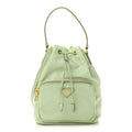 Re-Nylon Saffiano Duet Bucket Crossbody Bag Acqua