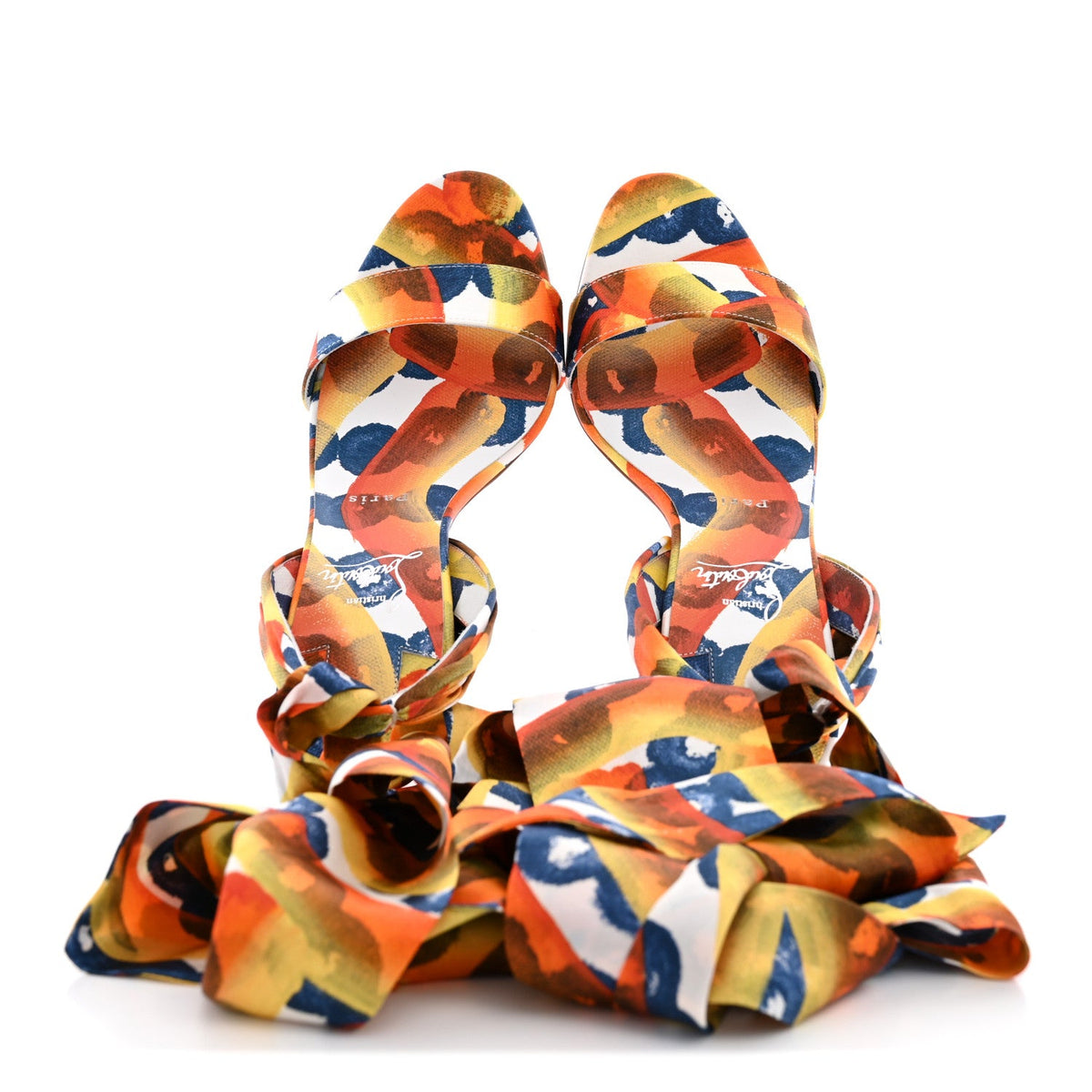 Crepe Satin Gaagal Miss Z Du Desert 100 Ankle Wrap Sandals 39.5 Multicolor Magma