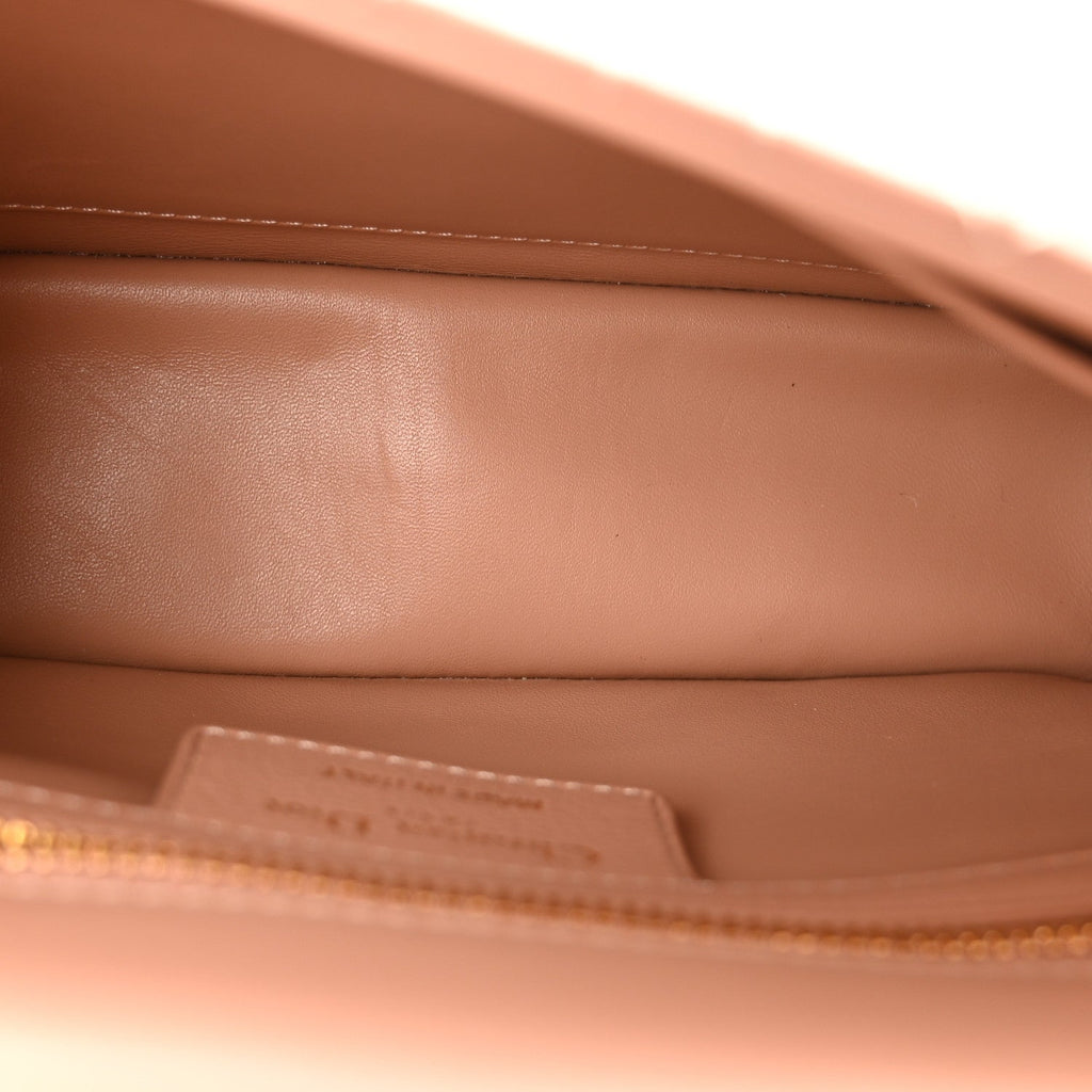 Calfskin Cannage Small Caro Bag  Rose De Vents