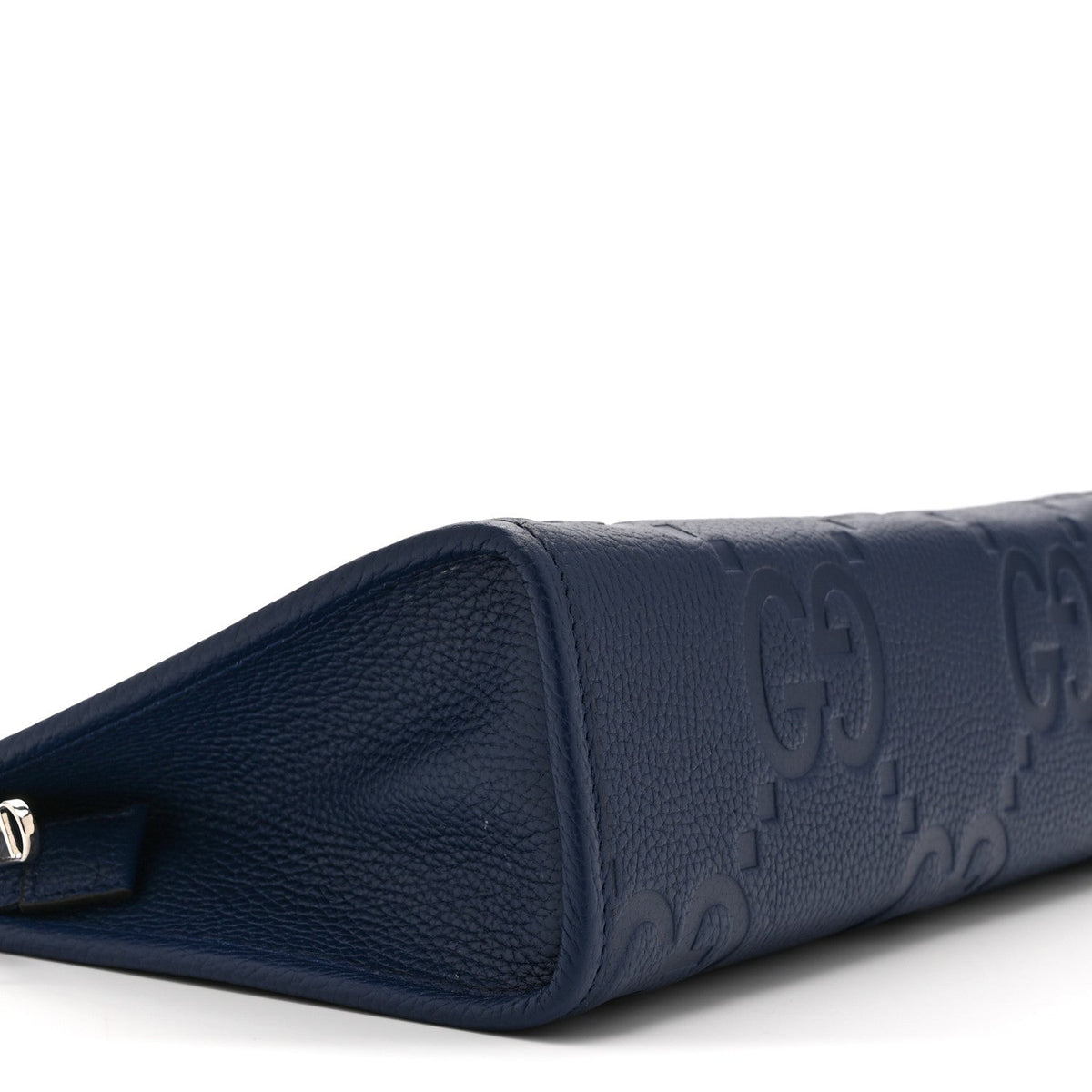 Piuma Calfskin Jumbo GG Embossed Pouch  Royale