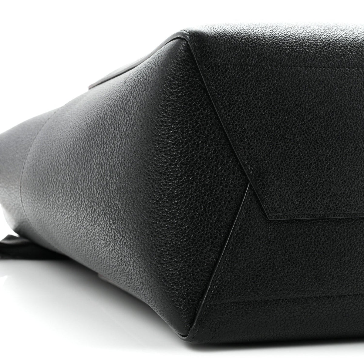 Soft Grained Calfskin Sangle Bucket Bag Black