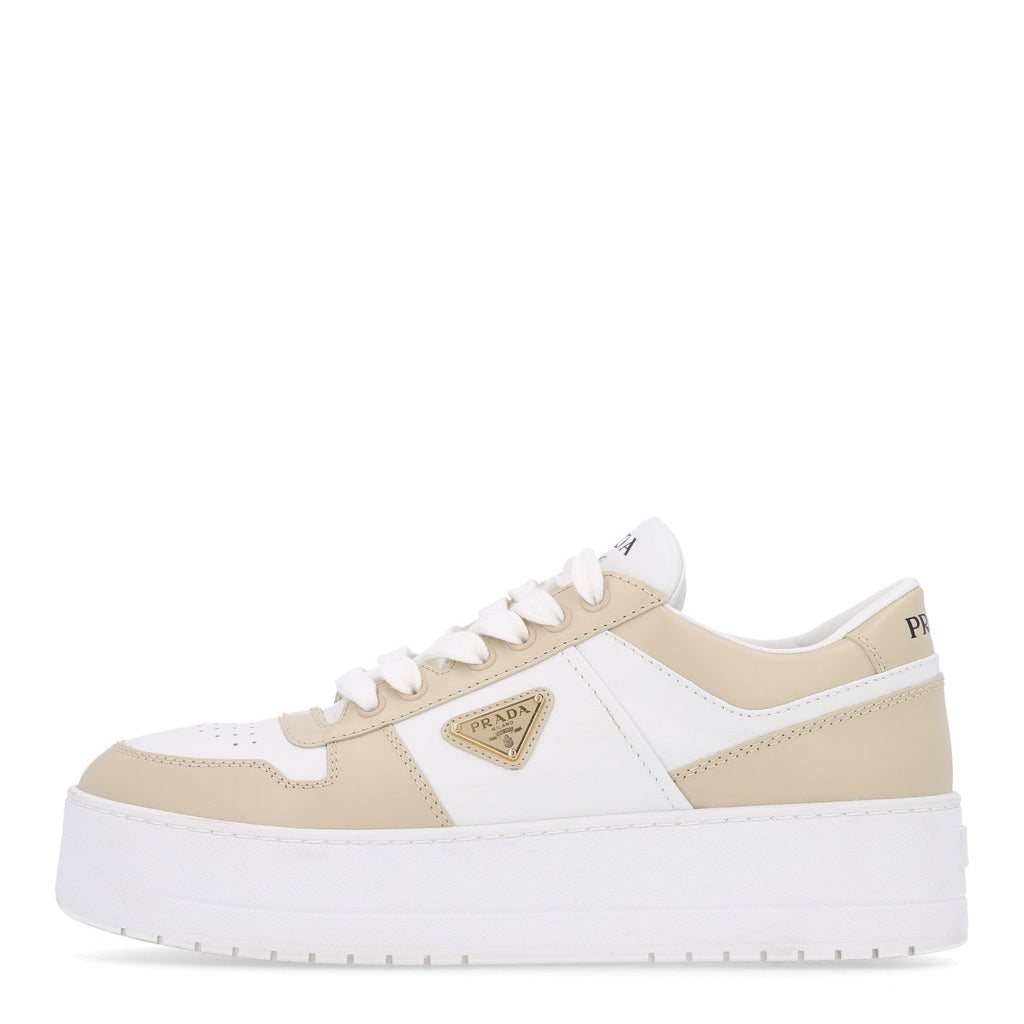 Vitello Rois Triangle Womens Downtown Platform Low Top Sneakers 41 Beige White
