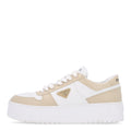 Vitello Rois Triangle Womens Downtown Platform Low Top Sneakers 41 Beige White