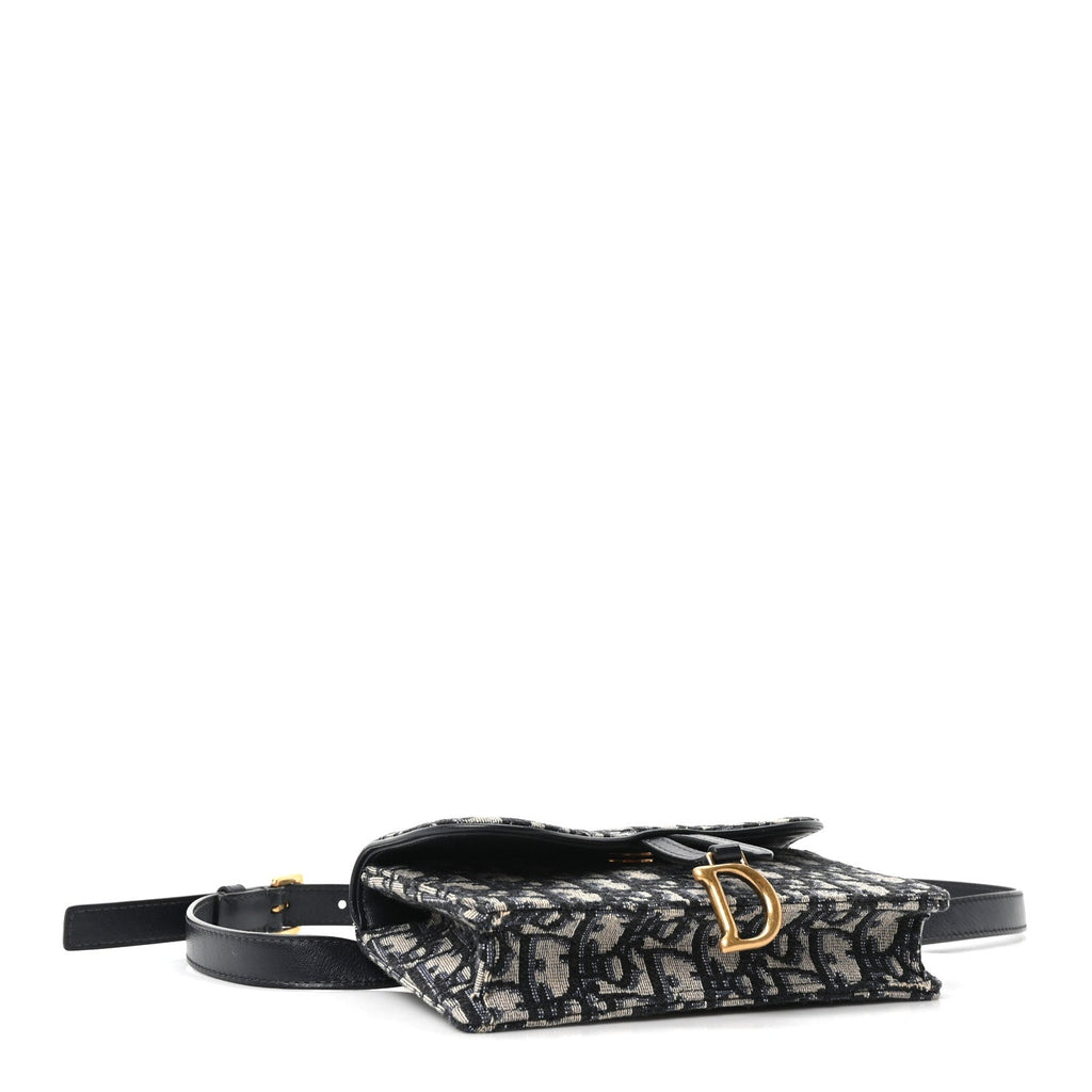 Oblique Saddle Belt Bag Blue