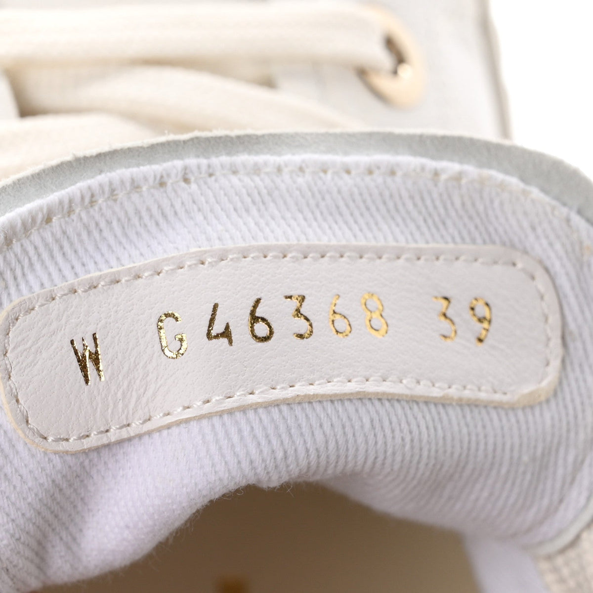 Lambskin Printed Logo Sneakers 39 White