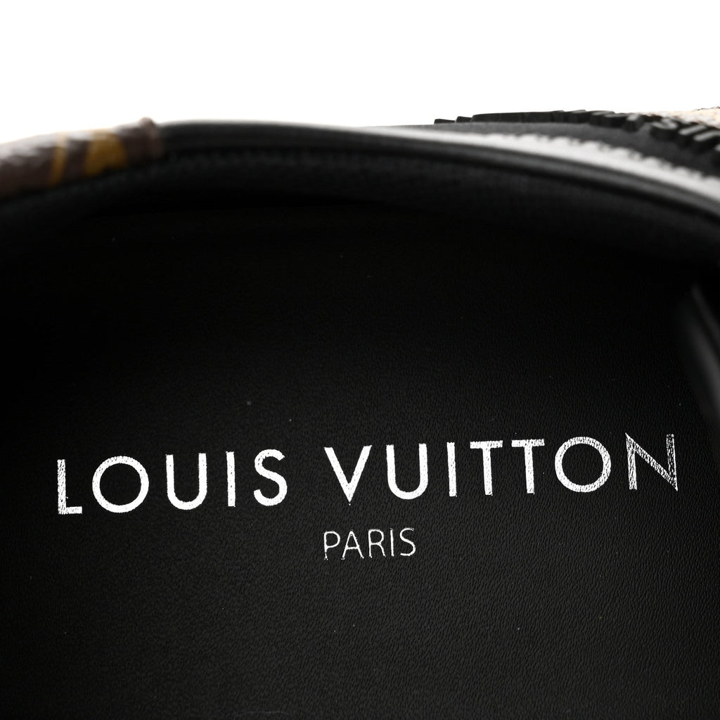 Monogram Calfskin Womens LV Sneakerina 41 Black