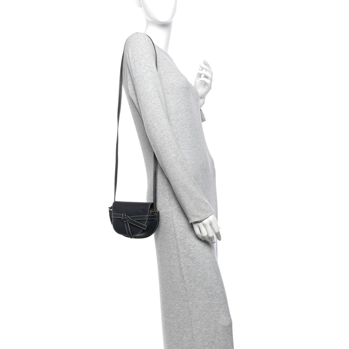 Calfskin Mini Gate Crossbody Bag Midnight Blue