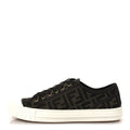 Fabric Jacquard Rubber FF Mens Domino Sneakers 42 Tabacco Black