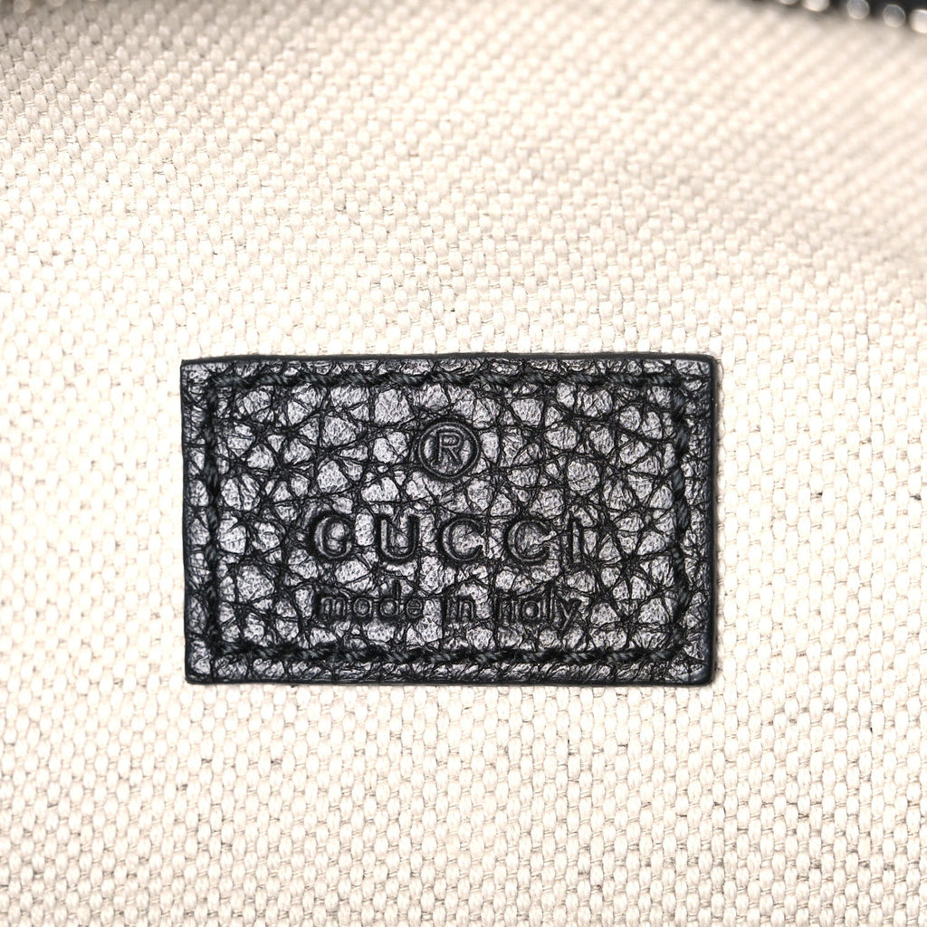 Calfskin GG Tennis Embossed Pocket Belt Bag Black