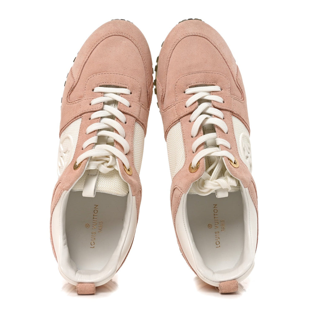 Suede Calfskin Run Away Sneakers 38 Pink