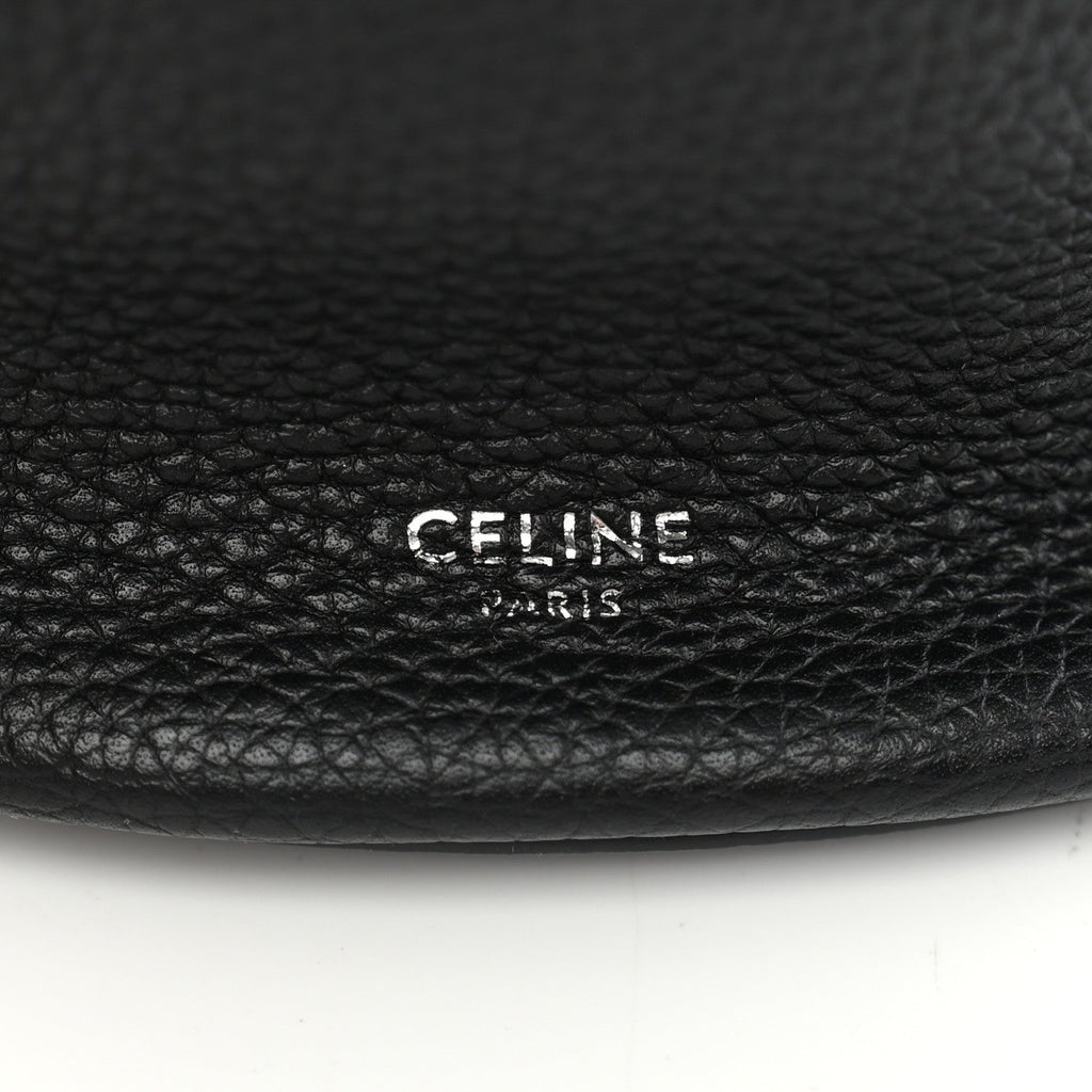 Supple Grained Calfskin Nano Big Bag Bucket Black