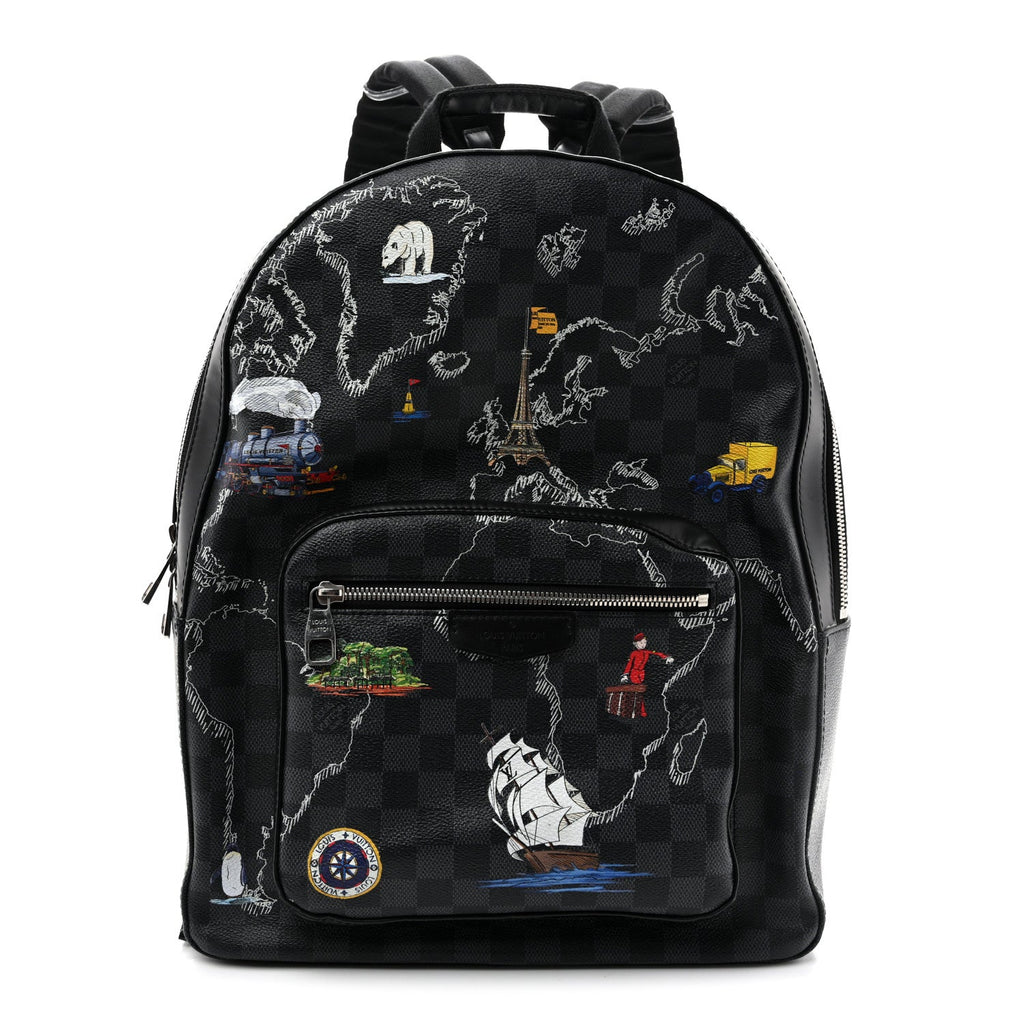 Damier Graphite World Map Josh Backpack