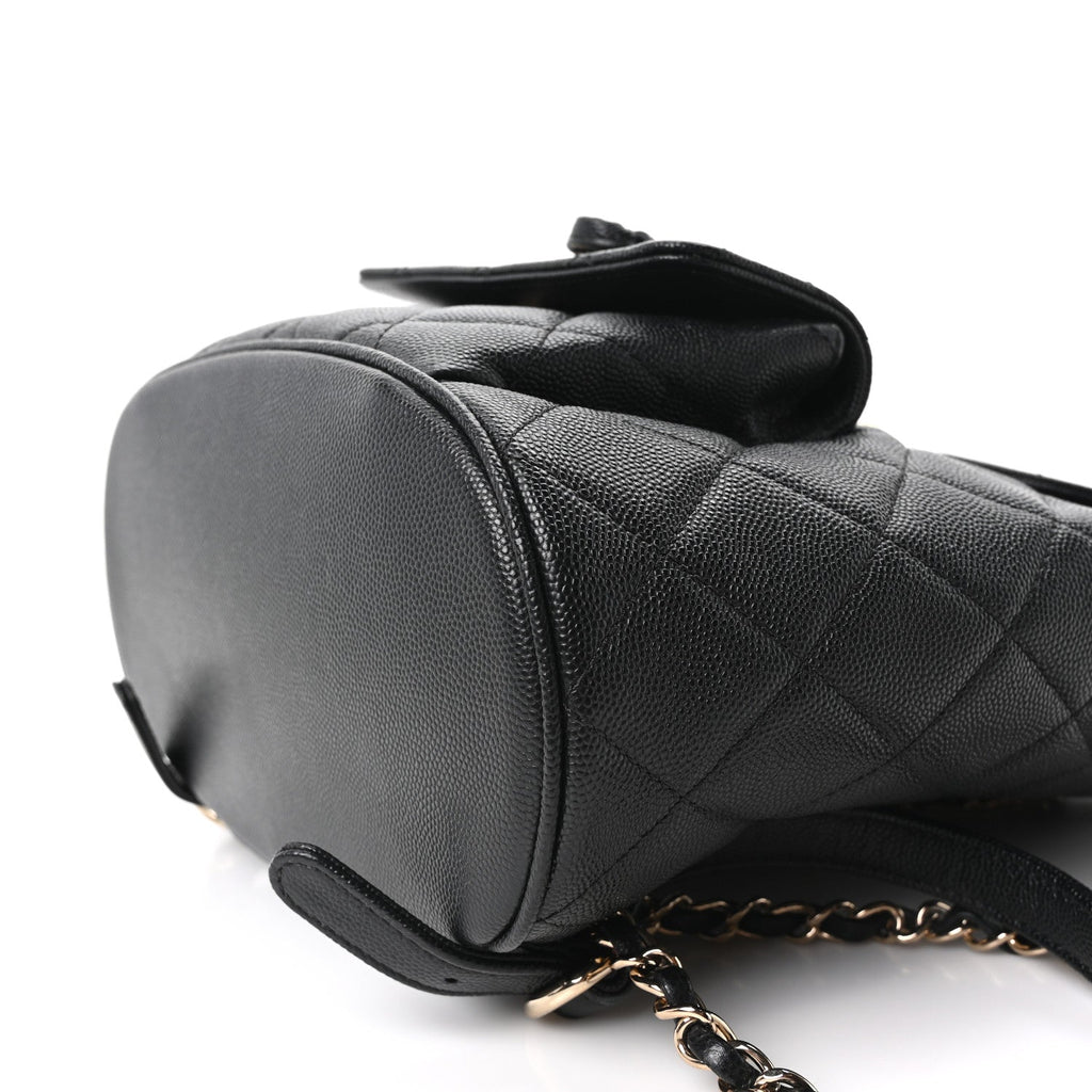Caviar Quilted Backpack Bag Black