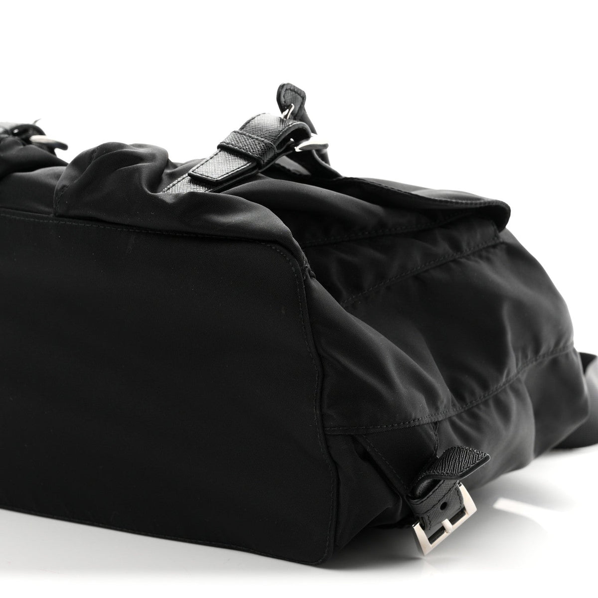 Re-Nylon Saffiano Medium Backpack Black