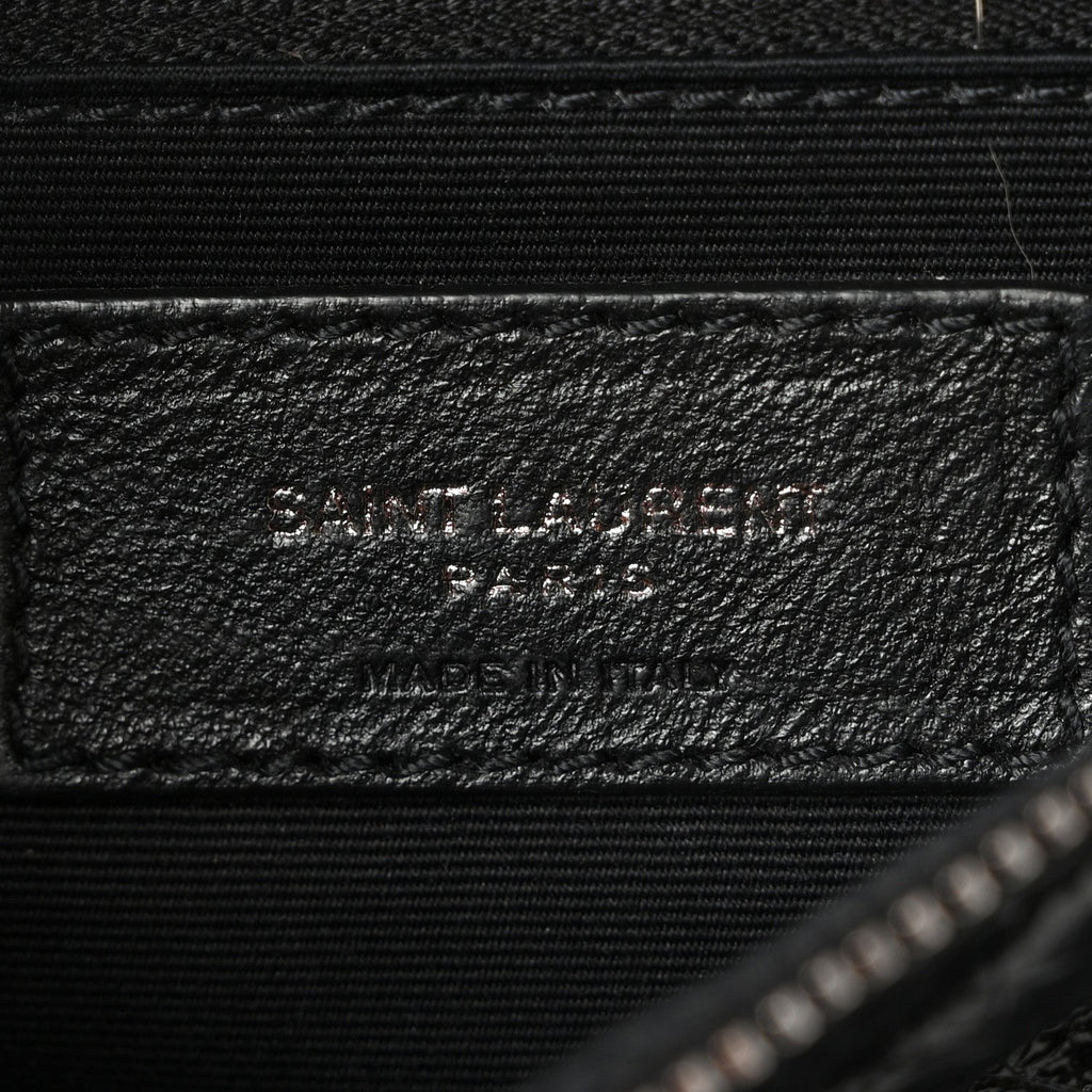 Crinkled Calfskin Matelasse Monogram Niki Body Bag Black
