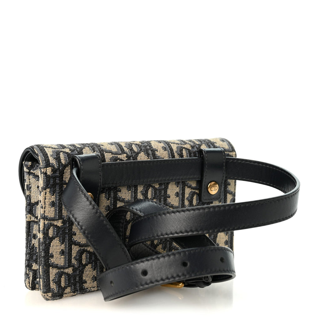 Oblique Saddle Belt Bag Blue