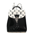 Patent Monogram Hot Springs Backpack Black White