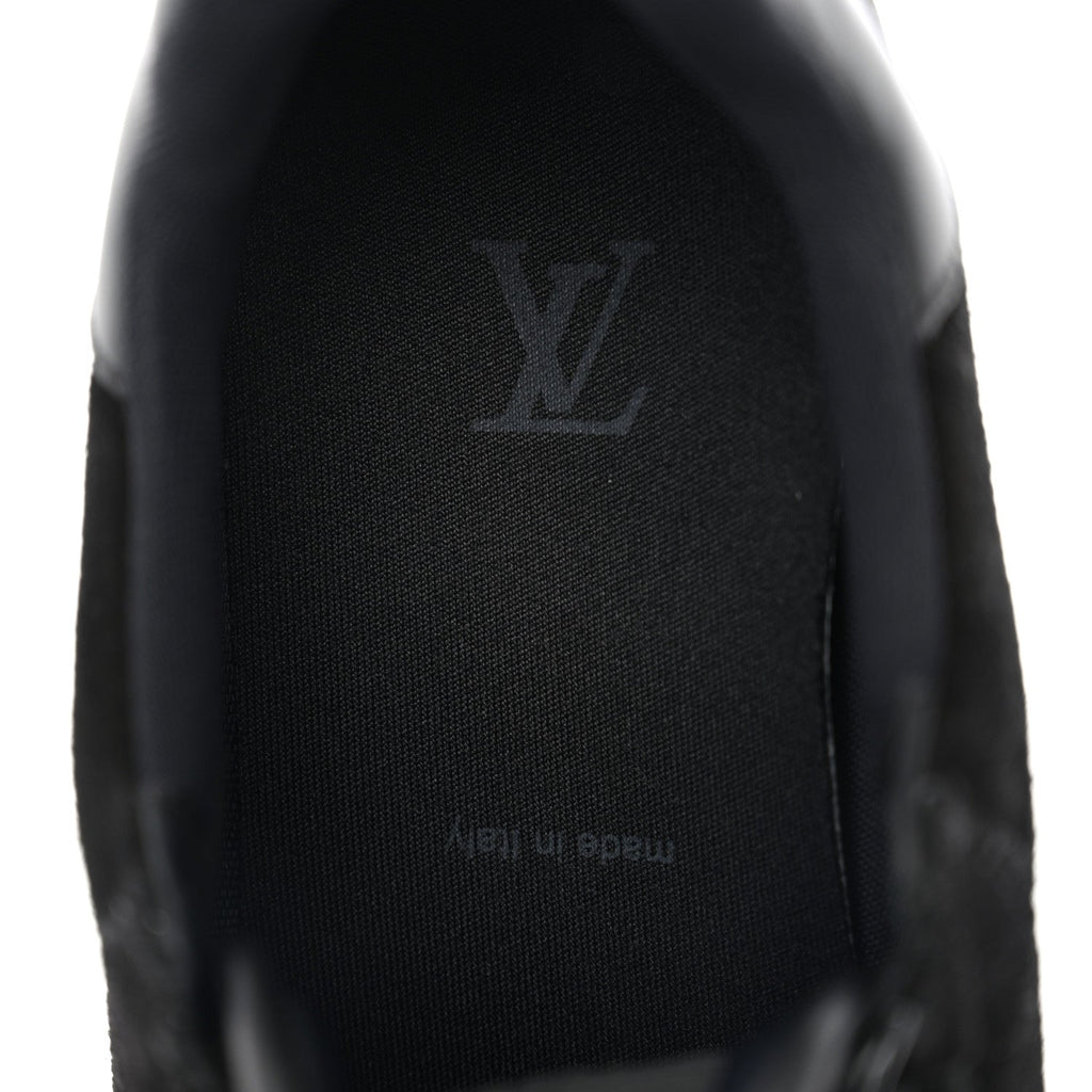 Suede Mens LV Trainer Sneakers 5.5 Black