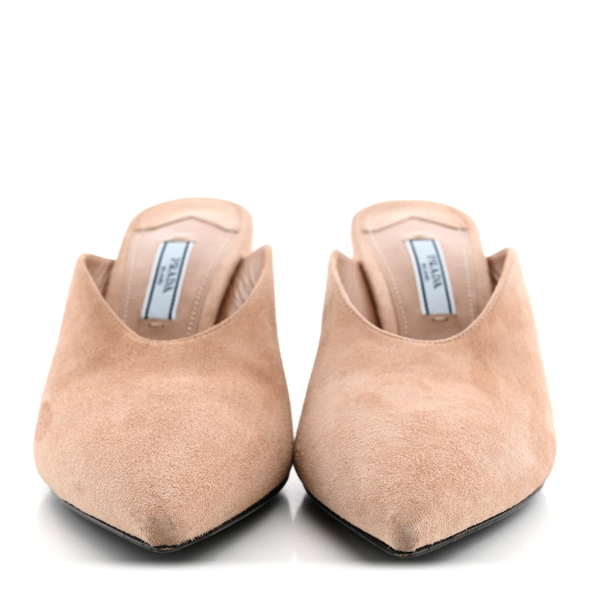 Suede Pointed Toe Mules 36 Dark Rose