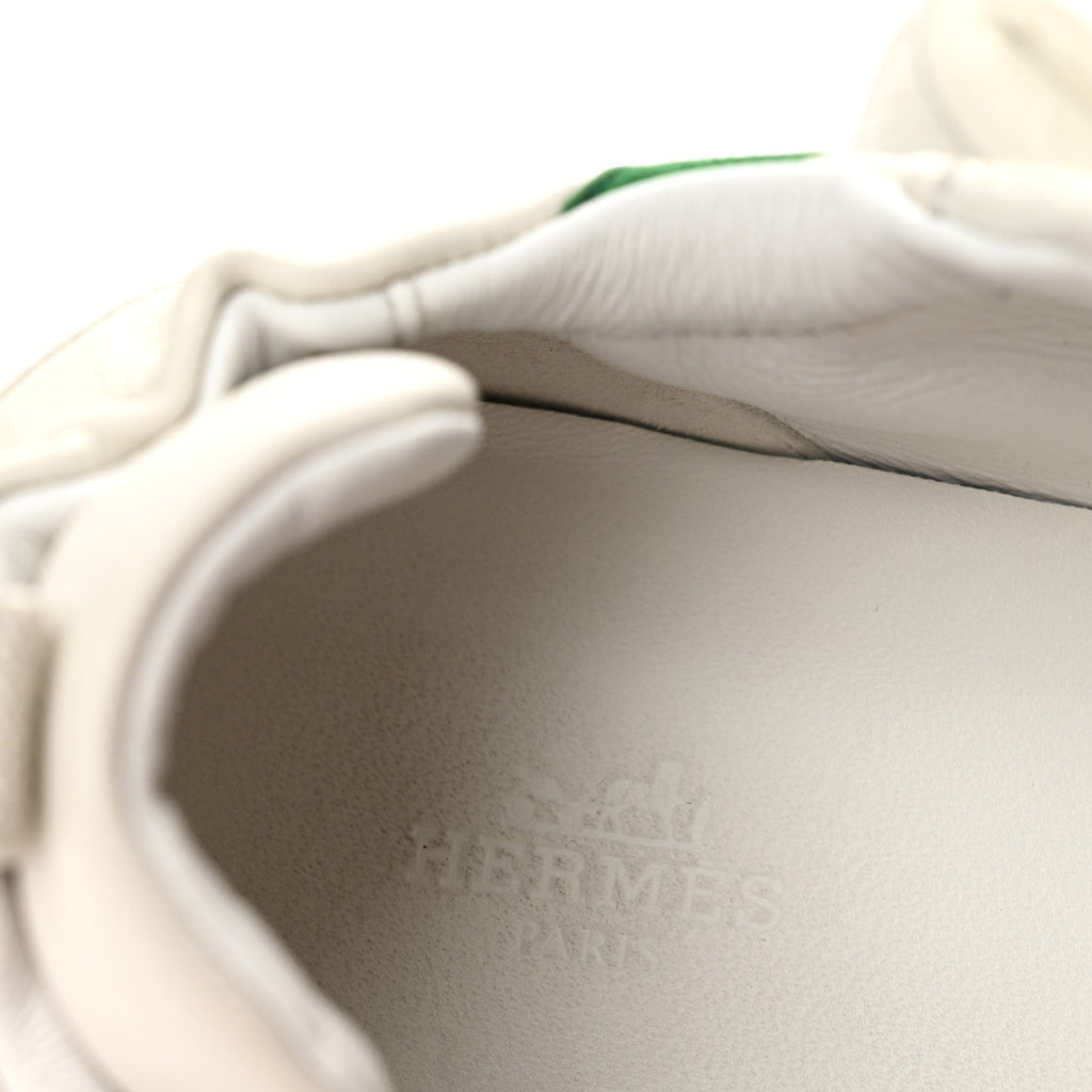 Nappa Suede Goatskin Jet Sneakers 42 White Vert Jungle