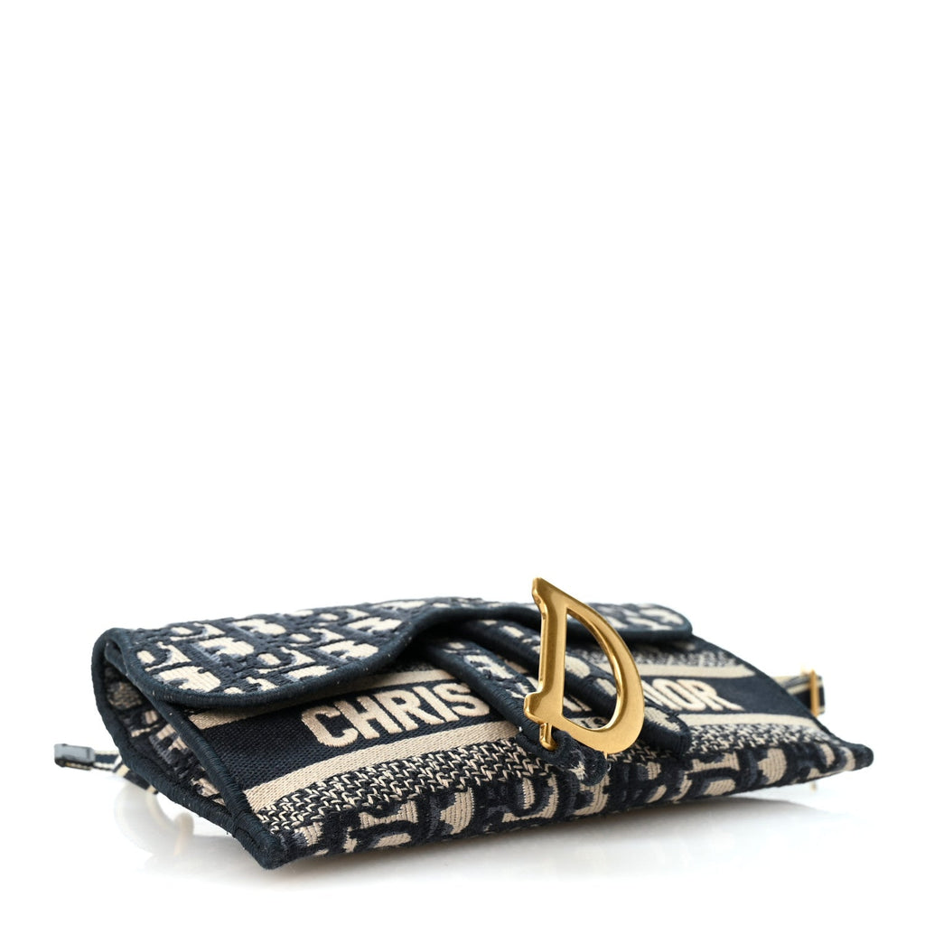 Oblique Slim Saddle Pouch Blue