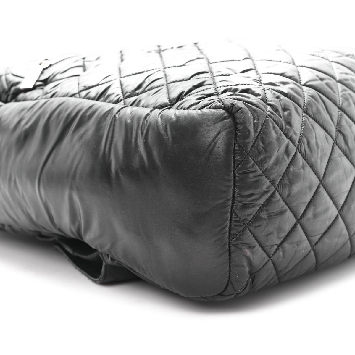 Nylon Quilted Coco Cocoon Backpack Black