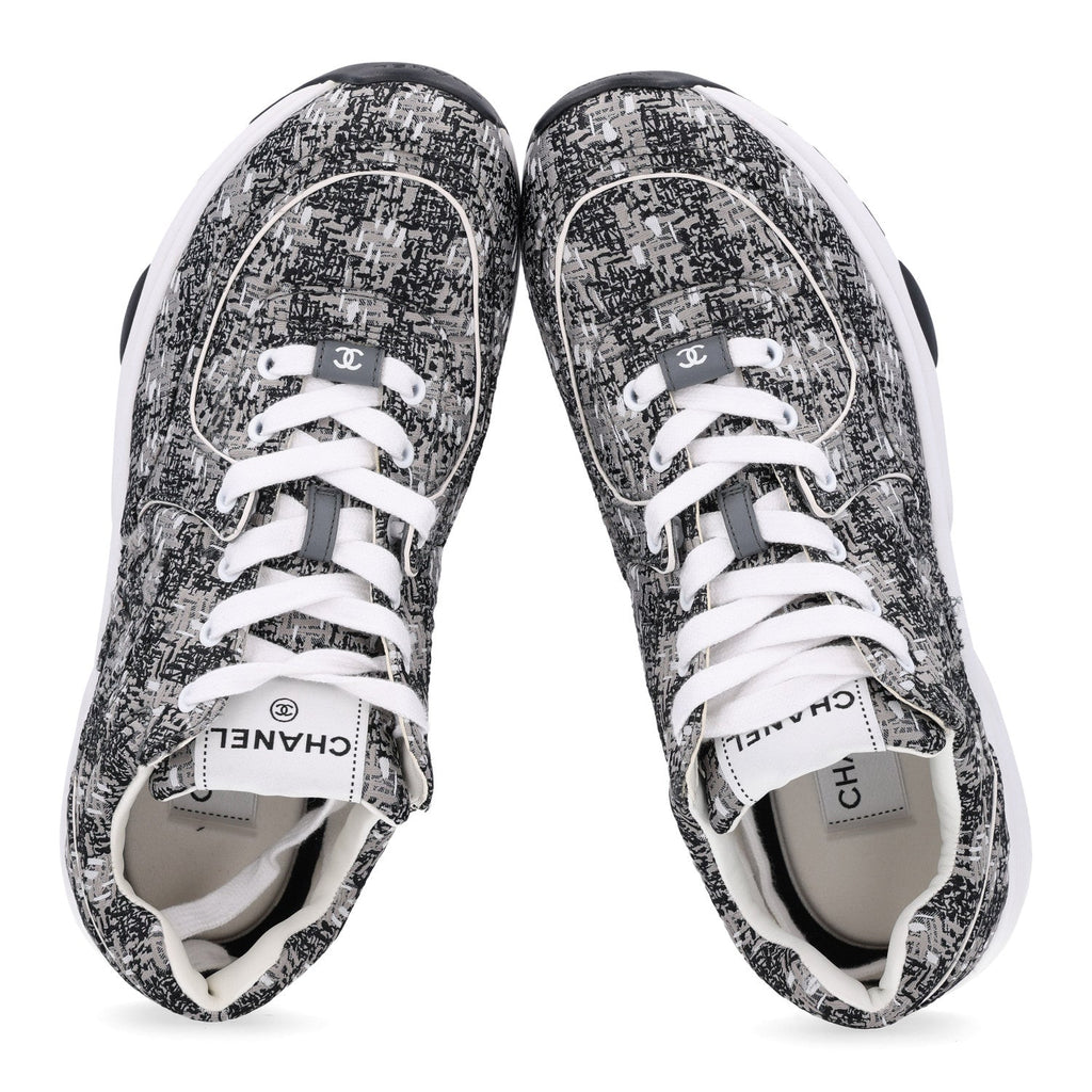 Tweed Mens CC Sneakers 41 Grey Black