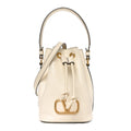 Nappa Mini VLogo Signature Bucket Bag Light Ivory
