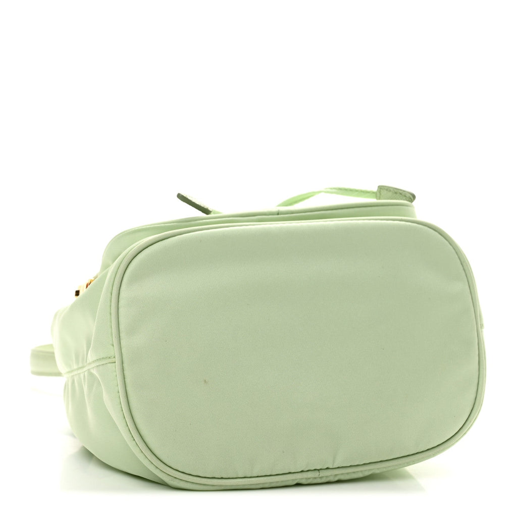 Re-Nylon Saffiano Duet Bucket Crossbody Bag Acqua