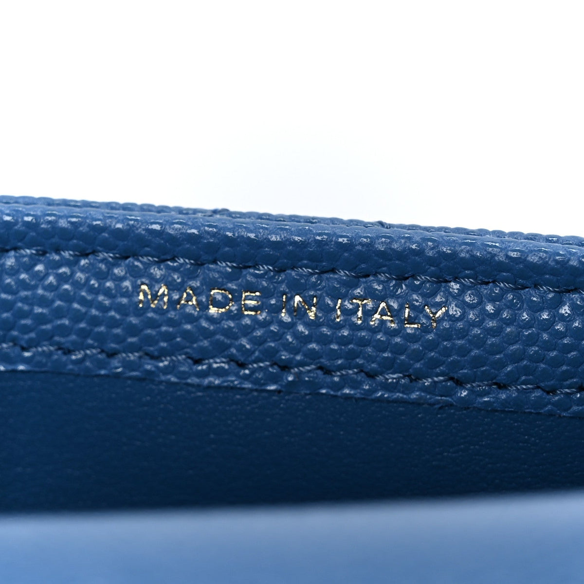 Caviar Quilted Classic Phone Holder Blue