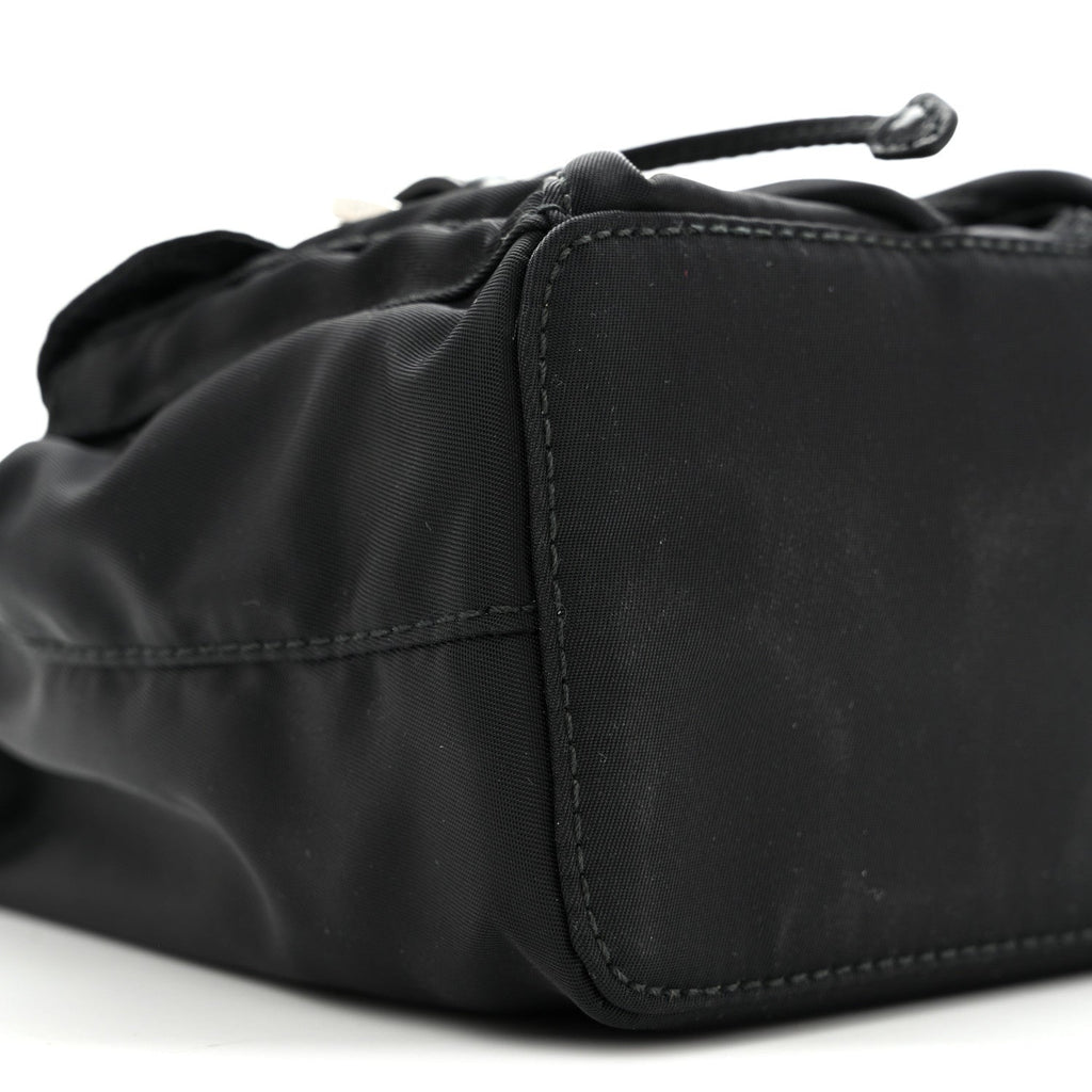 Nylon Vela Mini Crossbody Backpack Black