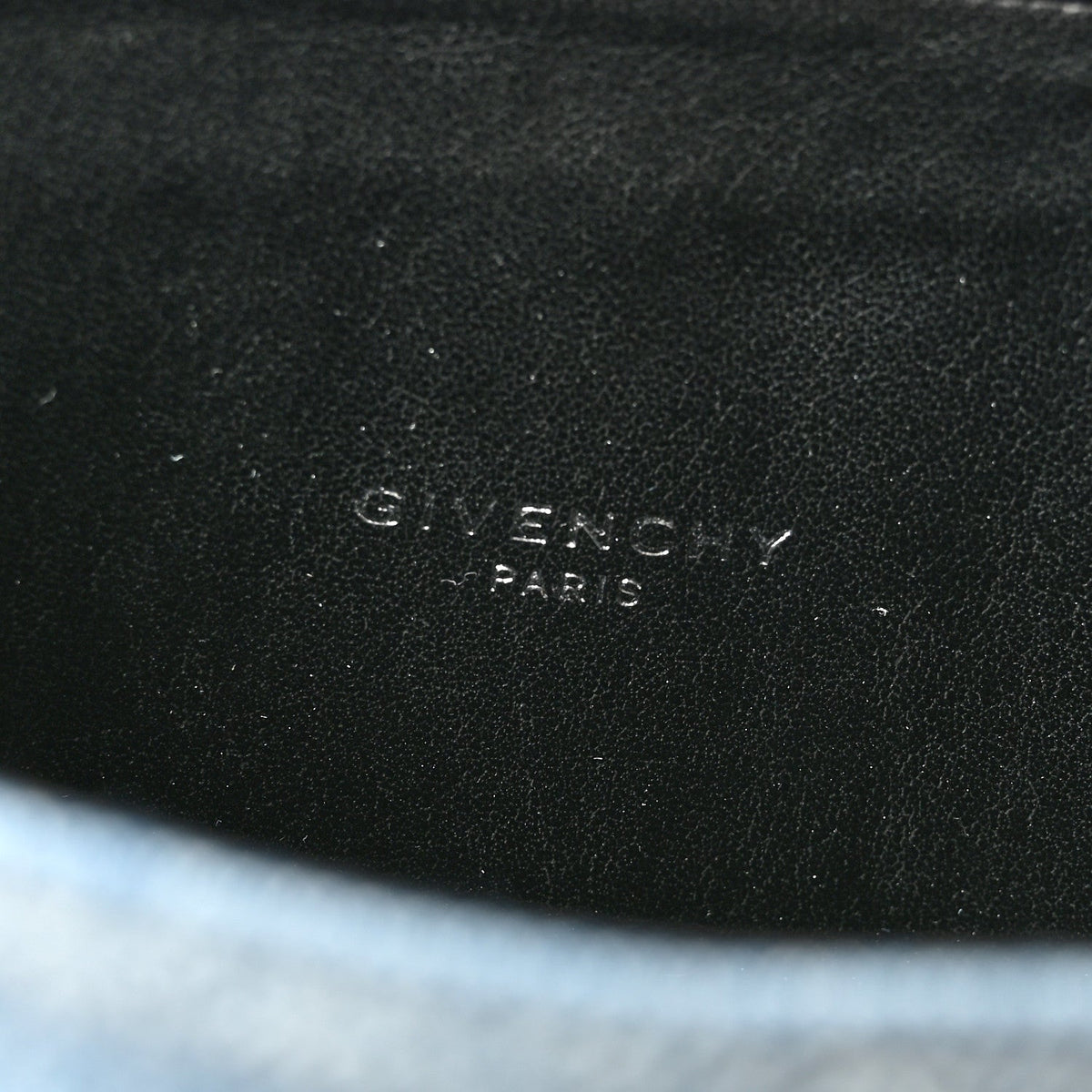 Washed Denim Shark Lock Pant Boots 37 Blue