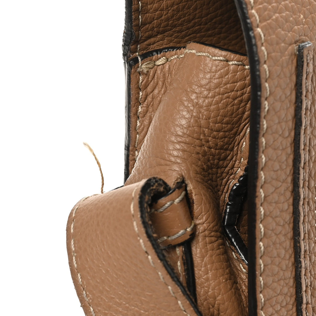 Calfskin Medium Marcie Round Crossbody Bag Nut