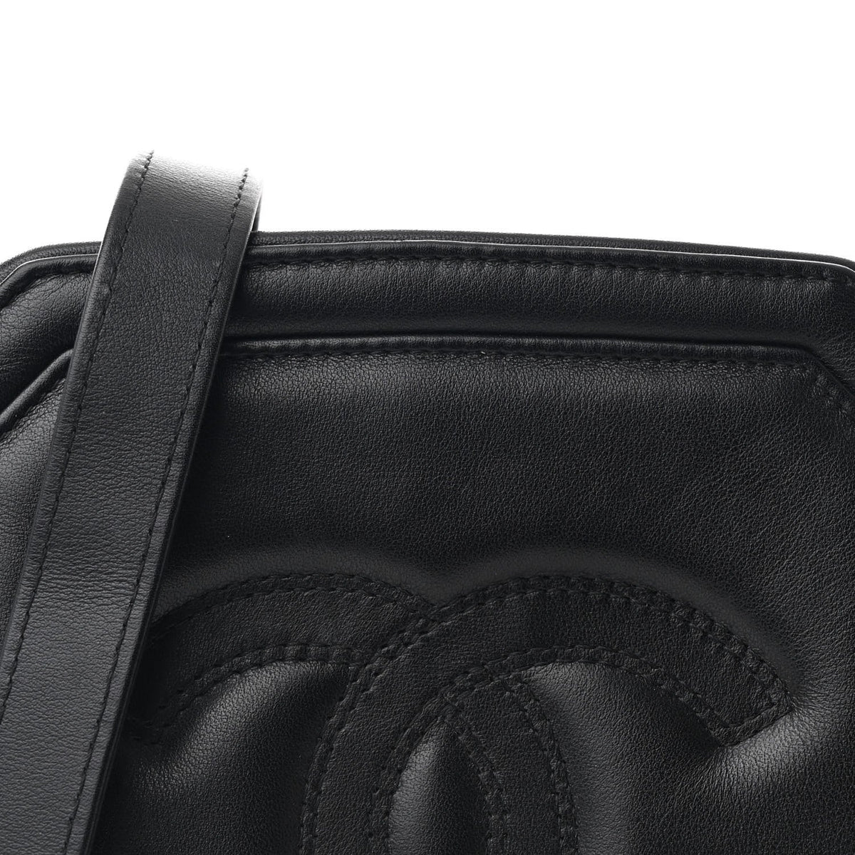 Lambskin CC Octagon Camera Case Black