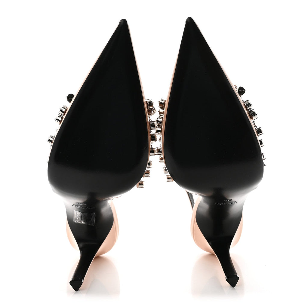 Vernice Crystal Embellished Guinevere Slingback Pumps 38 Rose Dust