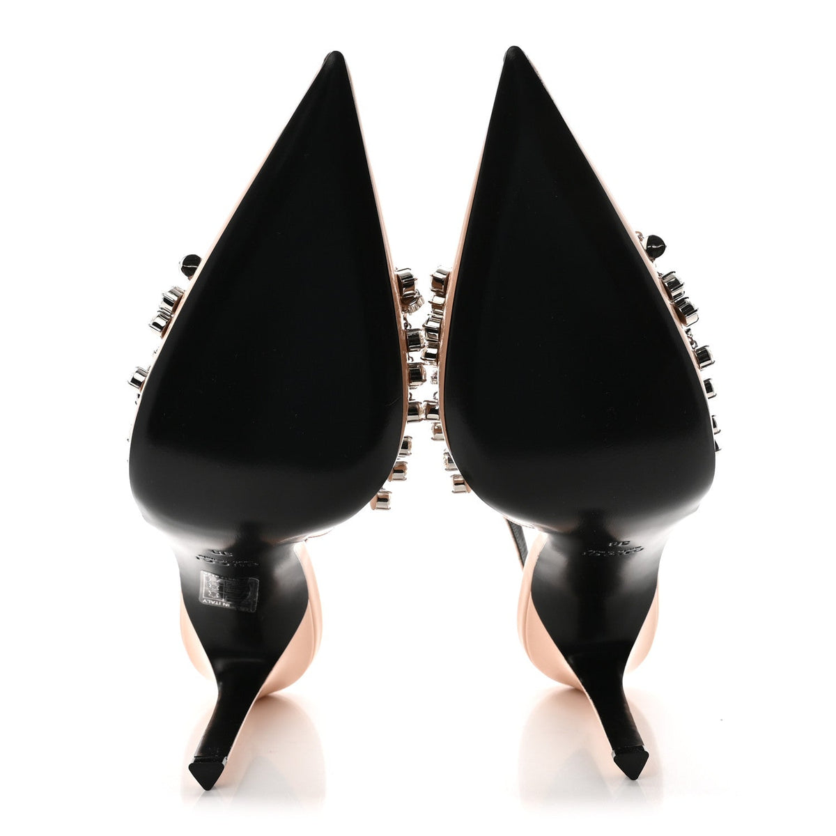 Vernice Crystal Embellished Guinevere Slingback Pumps 38 Rose Dust