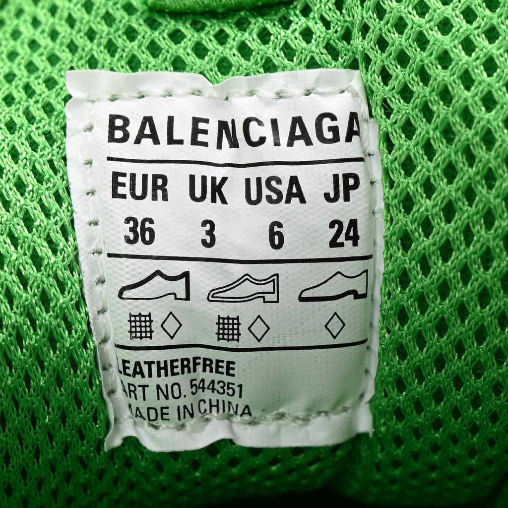 Fabric Mesh Clear Sole Womens Triple S Sneakers 36 Fluo Green