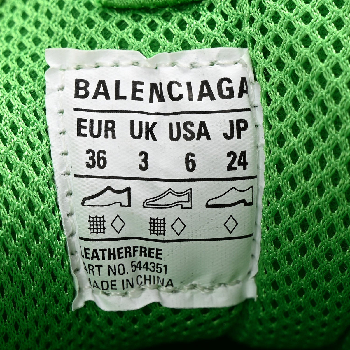 Fabric Mesh Clear Sole Womens Triple S Sneakers 36 Fluo Green