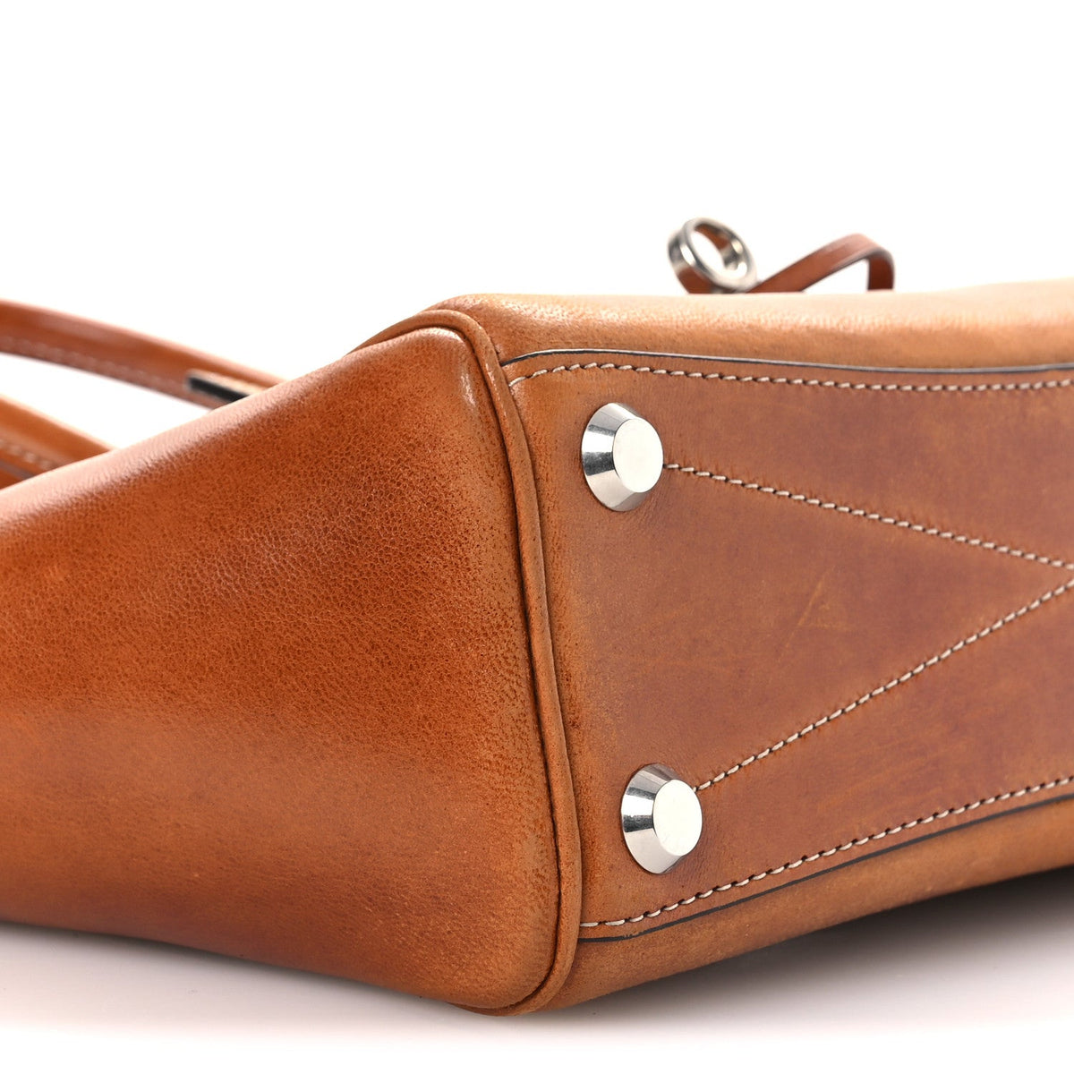 Vegetable Tanned Lambskin Mini Bel Air Carry All Bag Tan Cowboy