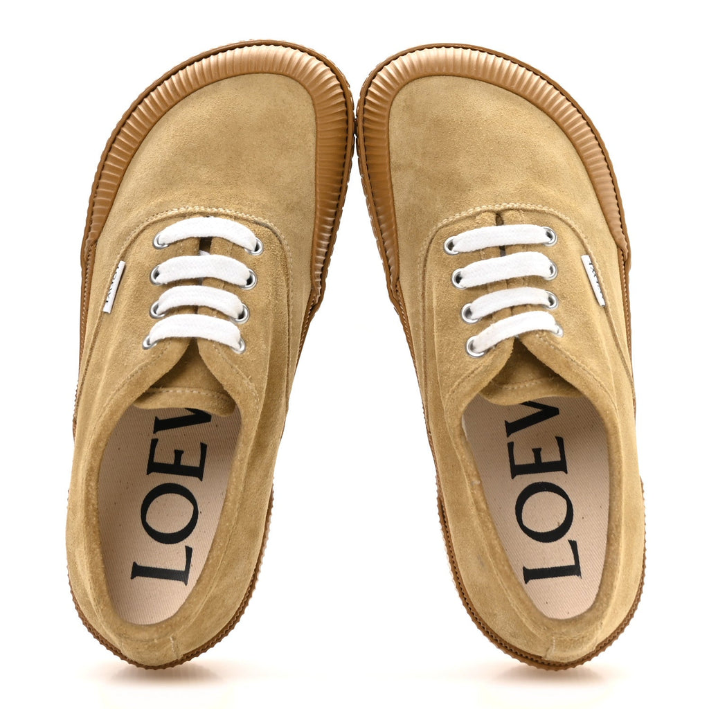 X PAULA's IBIZA Brushed Suede Rubber Terra Vulca Sneakers 39 Gold