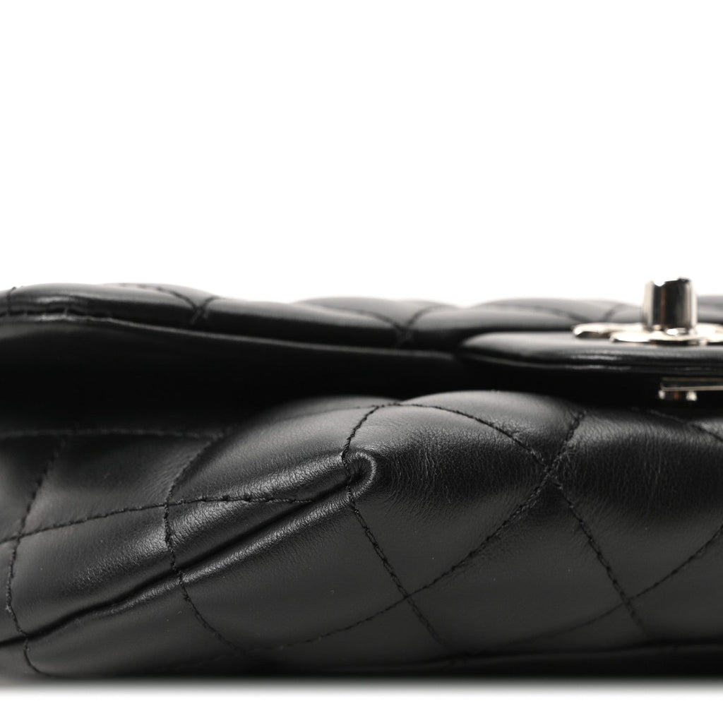 Calfskin Quilted CC Uniform Flap Belt Bag Black