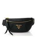 Vitello Daino Small Belt Bag Black