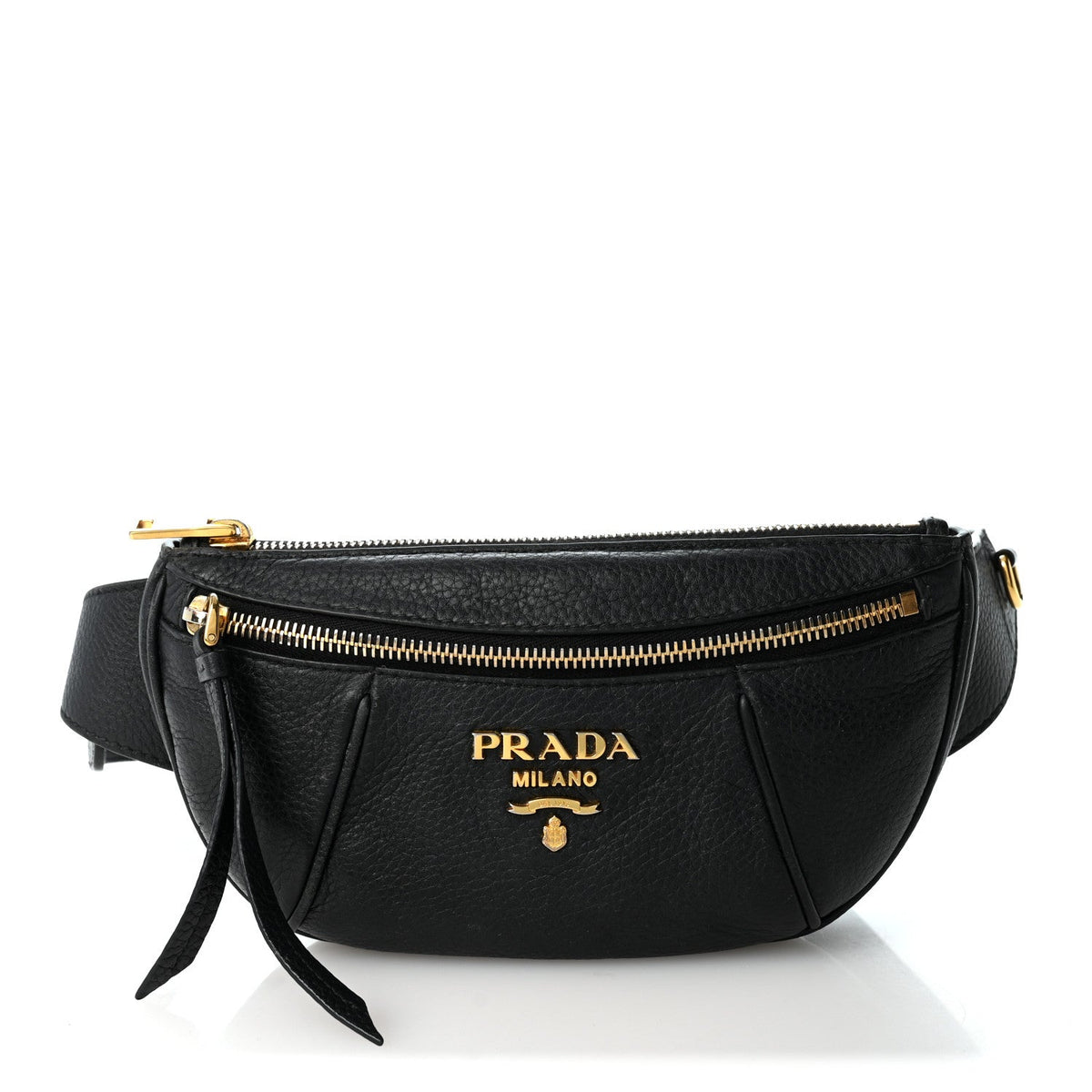 Vitello Daino Small Belt Bag Black