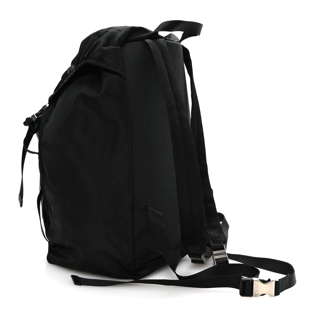 Tessuto Nylon Montagna Double Buckle Backpack Black