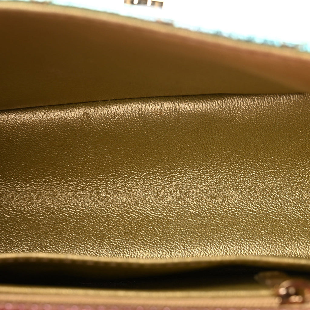 Metallic Goatskin Quilted Mini 2.55 Reissue Flap Multicolor