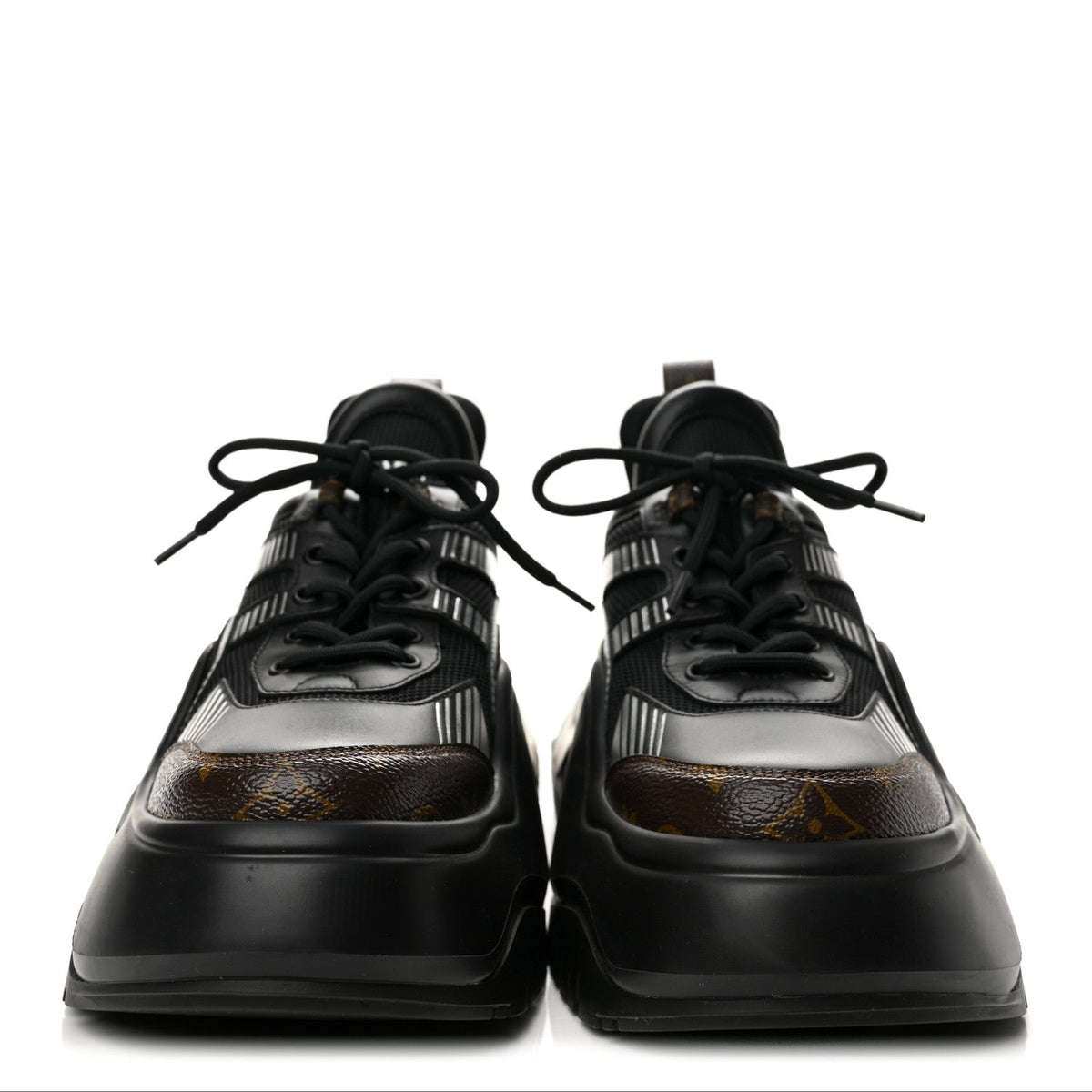 Calfskin Monogram LV Archlight 2.0 Platform Sneakers 38.5 Black