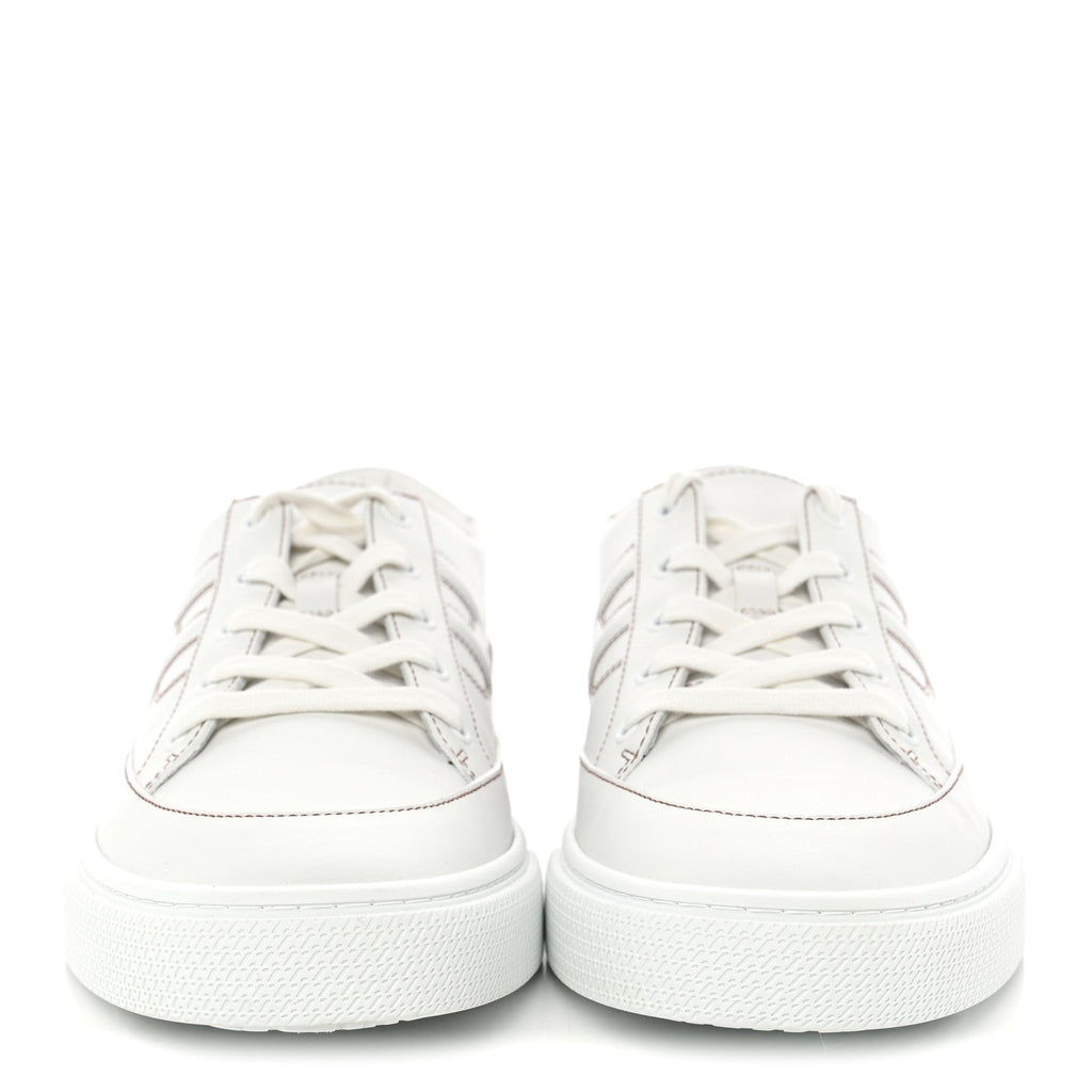 Calfskin Mens Deep Sneakers 44.5 White Gold