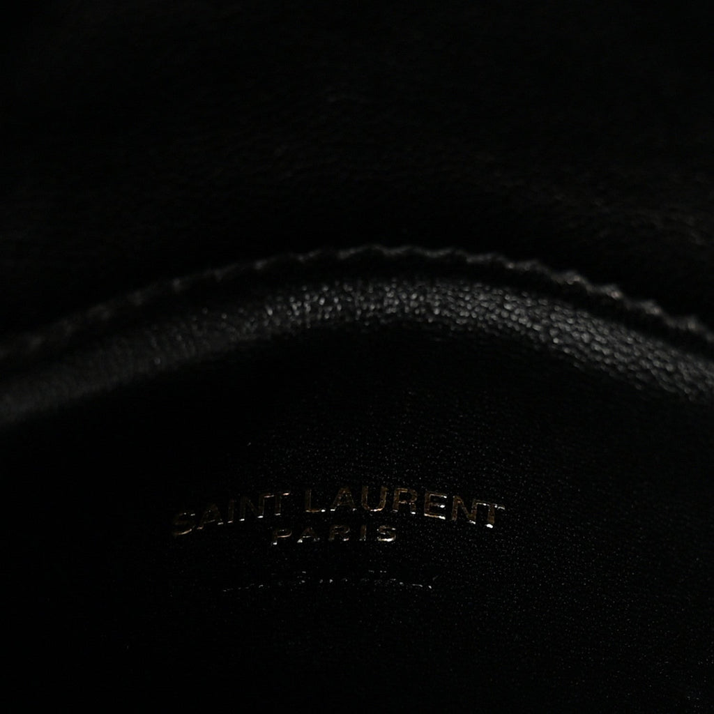 Lambskin Gabby Micro Bucket Bag Black