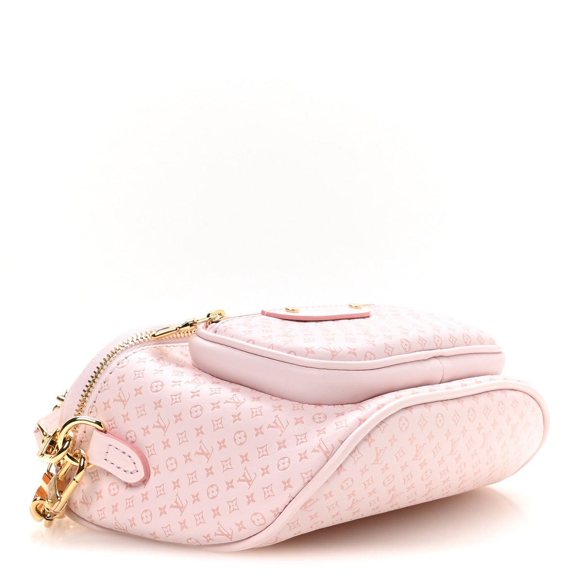 Calfskin Minigram Mini Bumbag  Light Bliss