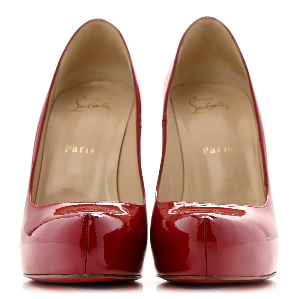 Patent Rolando 120 Pumps 39 Loubi Red